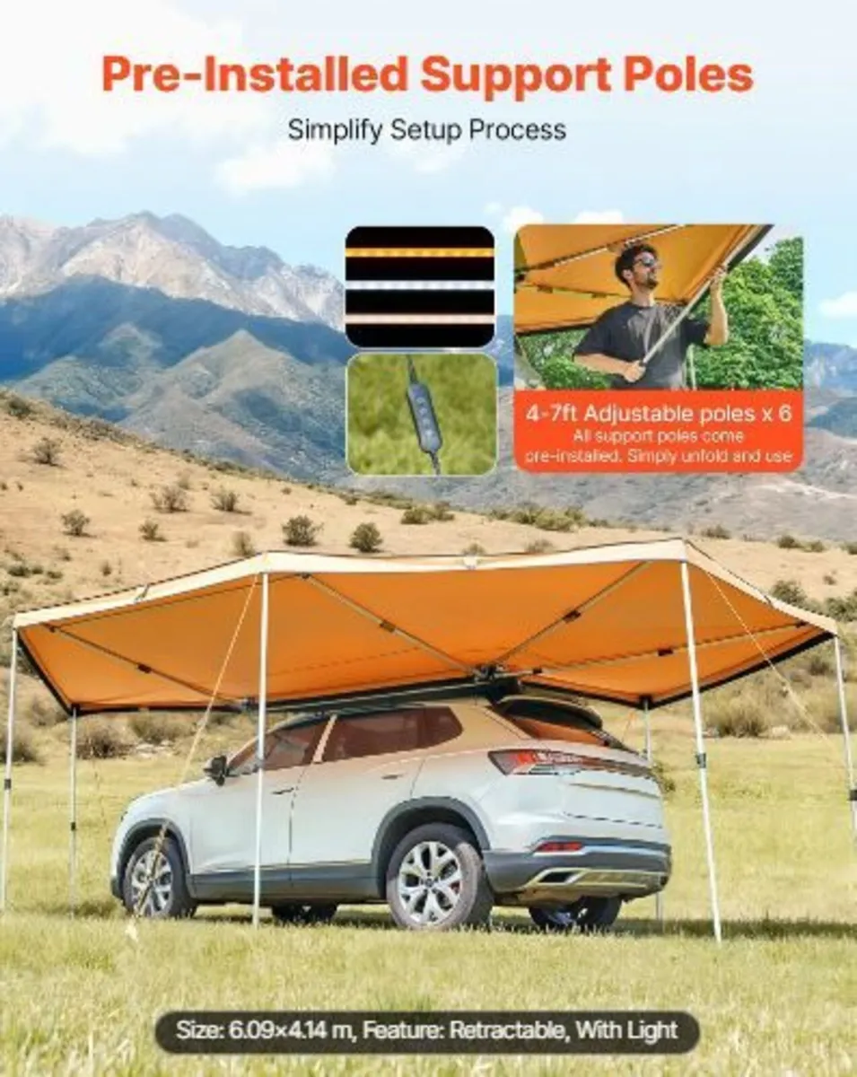 270 Degree Awning with Bulit-in LED Lights - Image 3