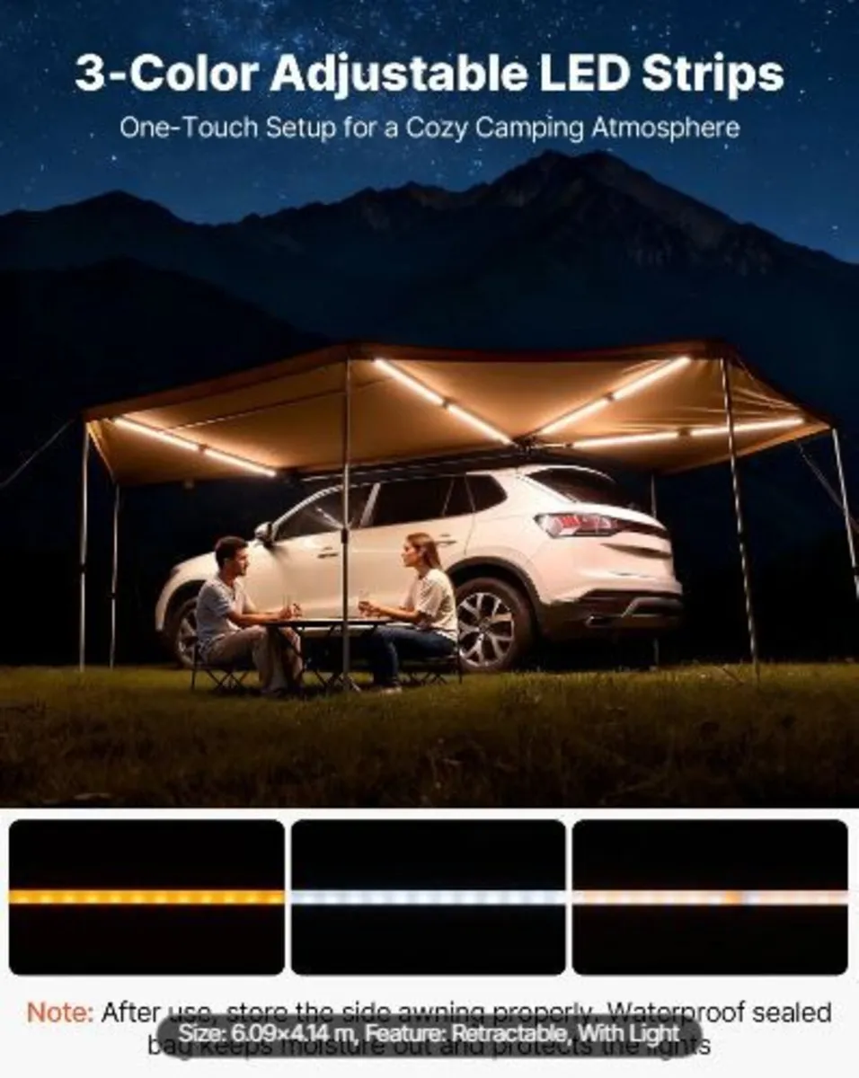 270 Degree Awning with Bulit-in LED Lights - Image 4