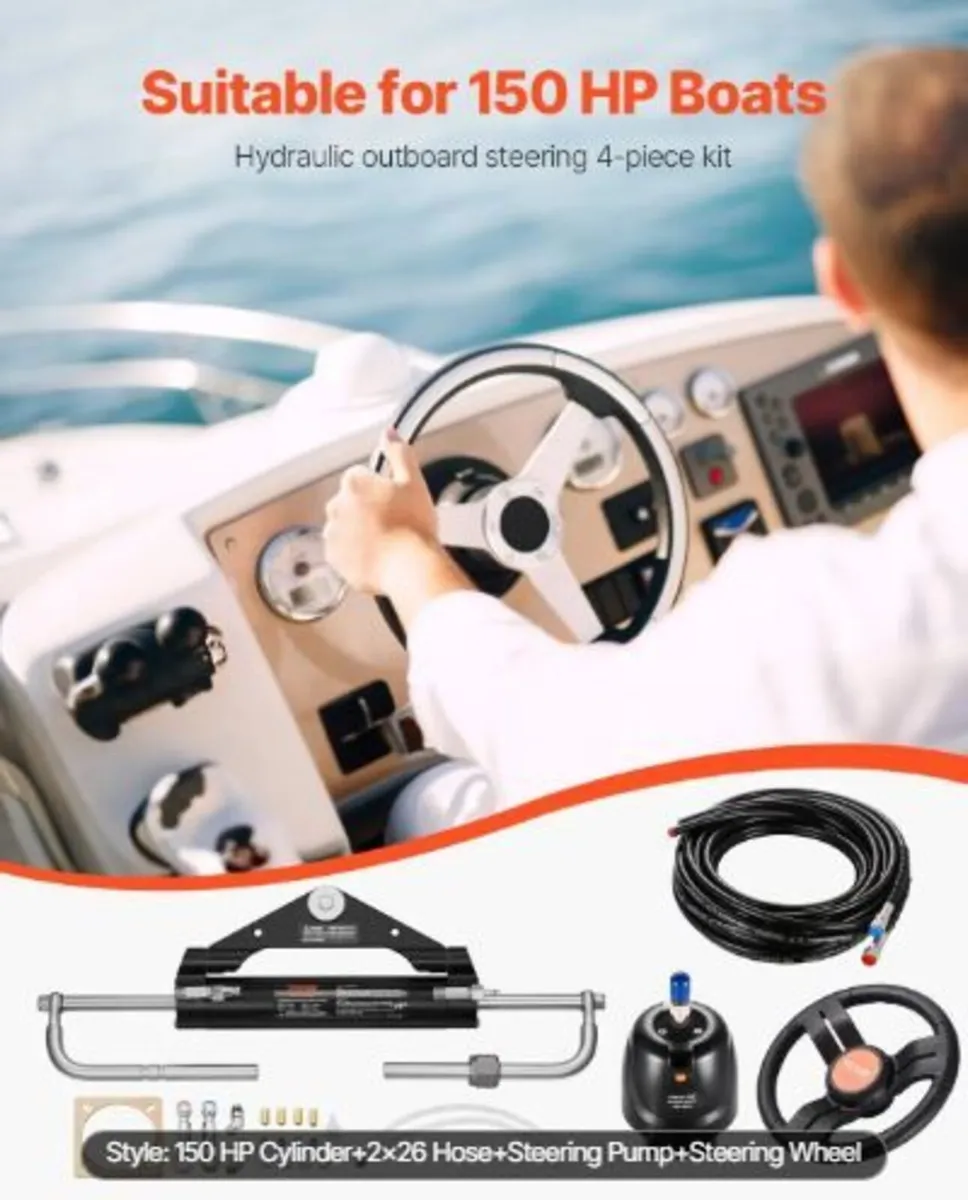 150HP Hydraulic Outboard Steering Kit - Image 1