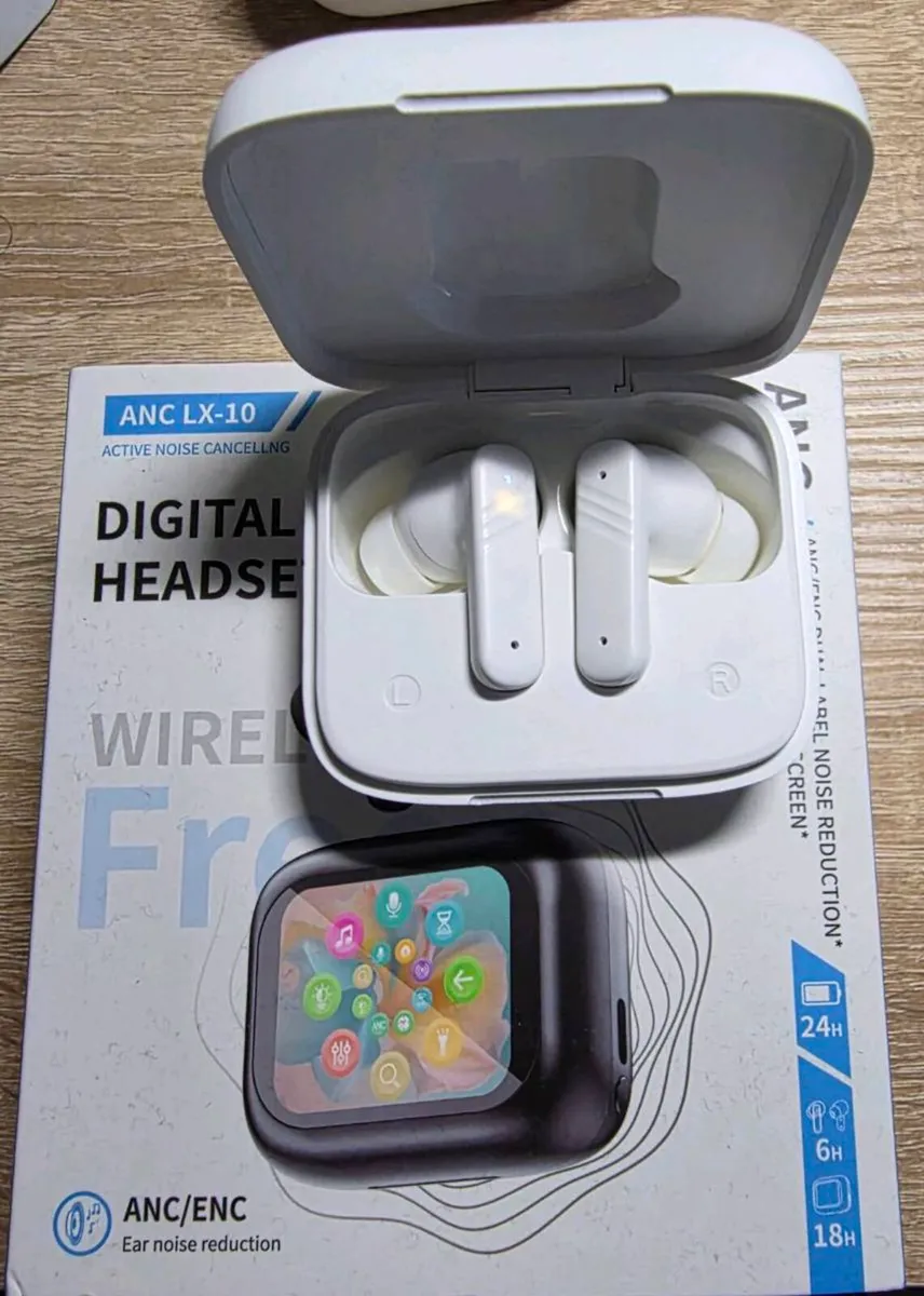 New ANC Whireless Headphones with colour Screen - Image 1