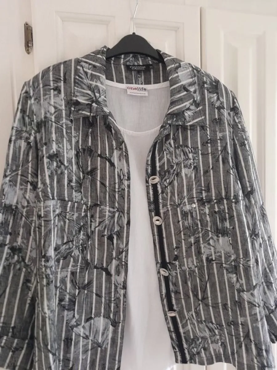 100% Linen Jacket Grey New   Reduced - Image 1