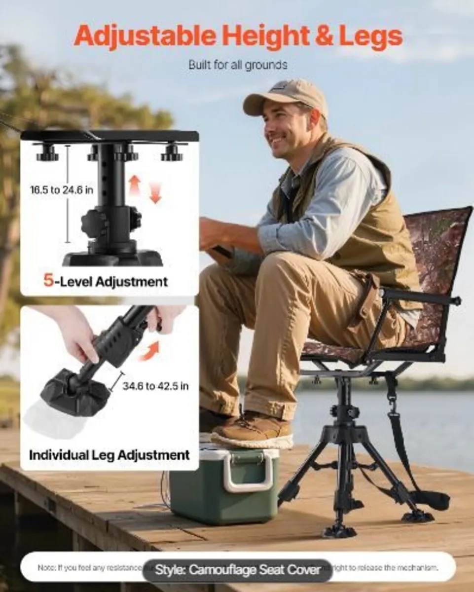 Hunting Chair, 360° Silent Swivel - Image 4