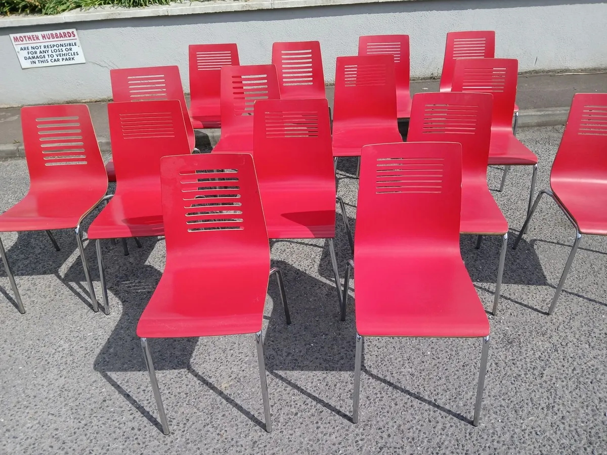 Chairs lot if (25)..in..  red delivered ... - Image 1