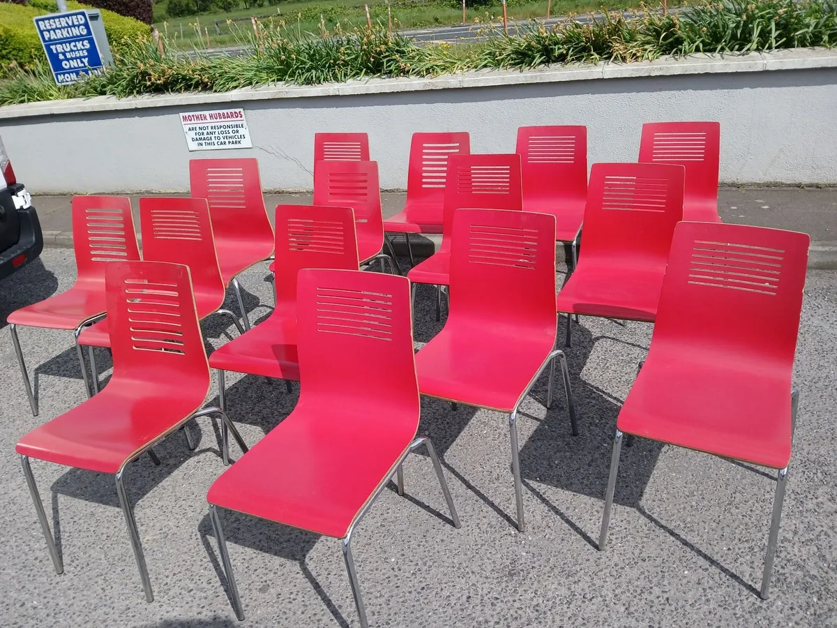 Chairs lot if (25)..in..  red delivered ... - Image 4