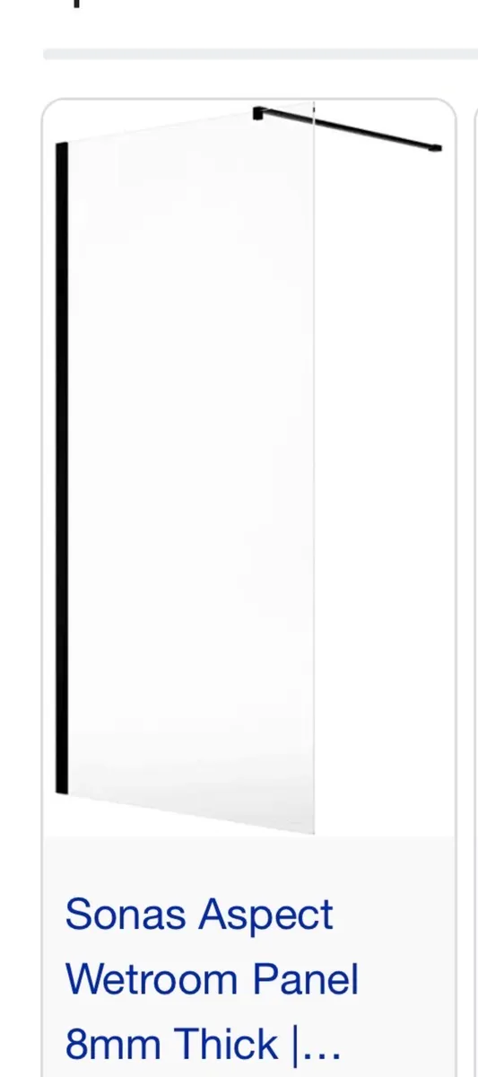 Shower door sonas aspect 700 fixed / 300 flipper - Image 1