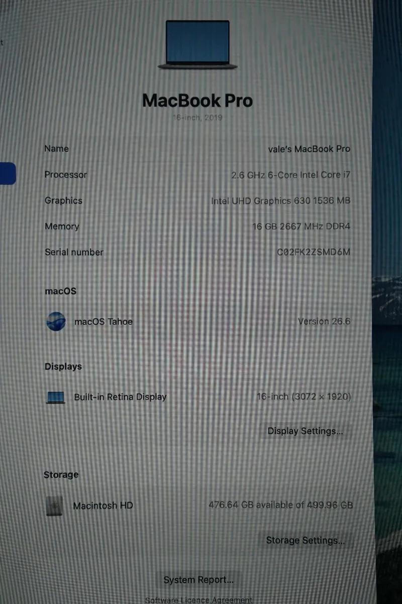 MacBook Pro 16" 2019 i7-9750H | 16GB | 512GB - Image 2