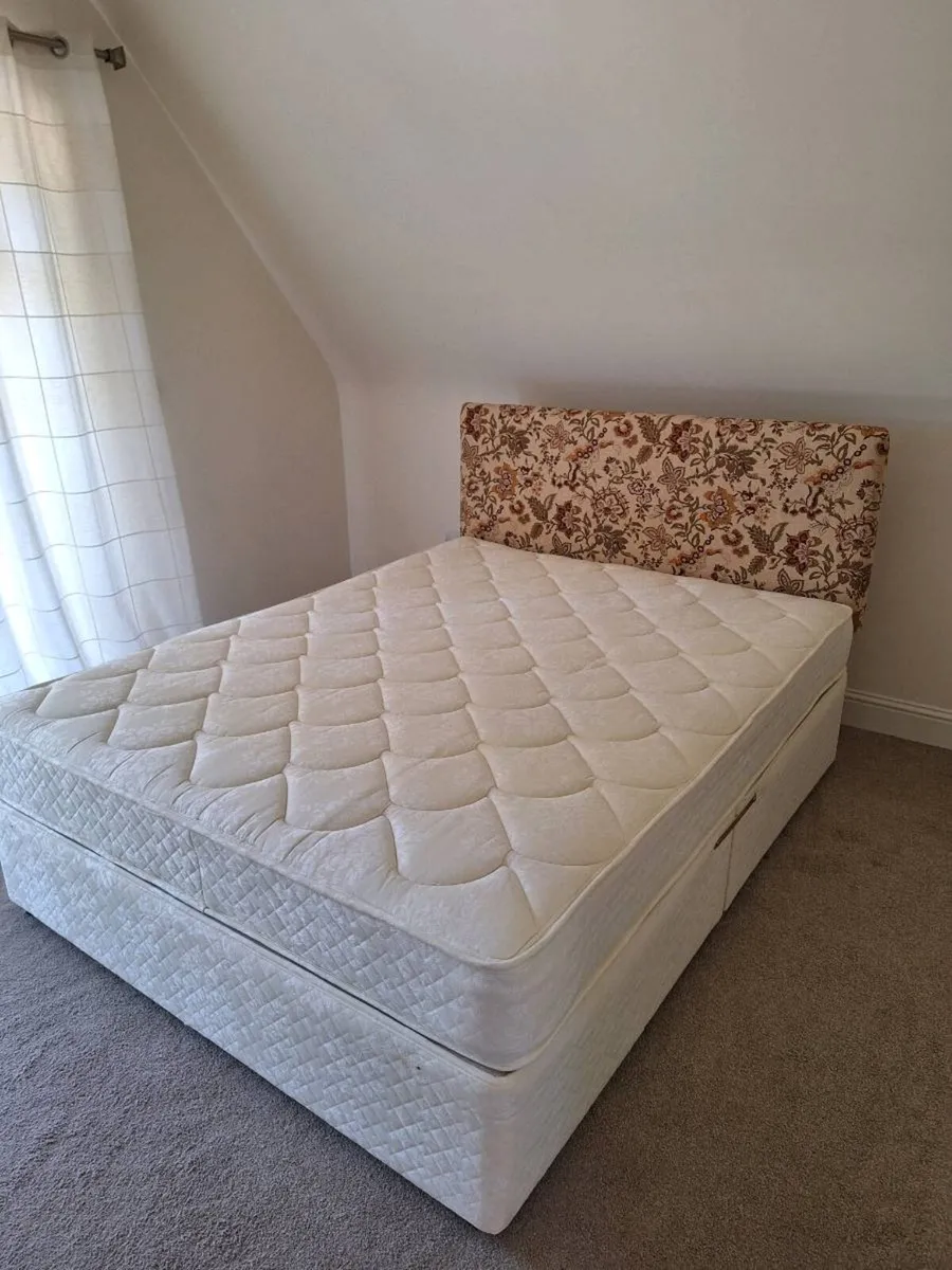 Kingsize Divan Bed and Headboard - Image 2