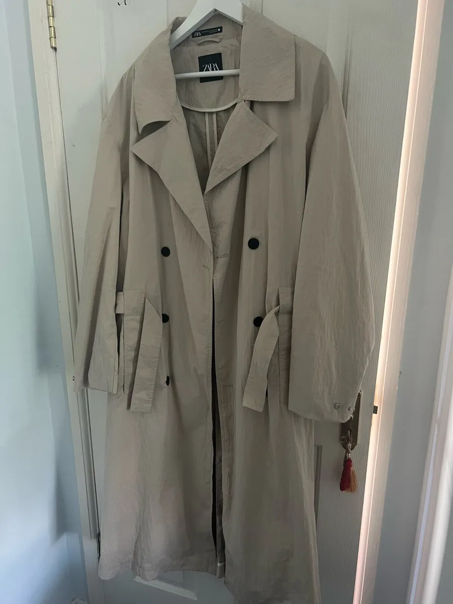 Zara men’s long trench coat - Image 1