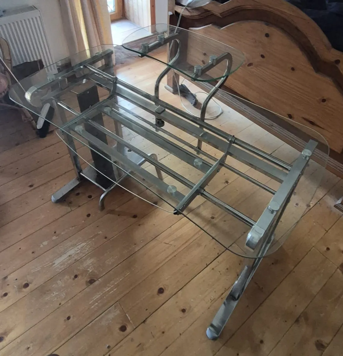 Tempered Glass Chrome Writing Desk - Image 2