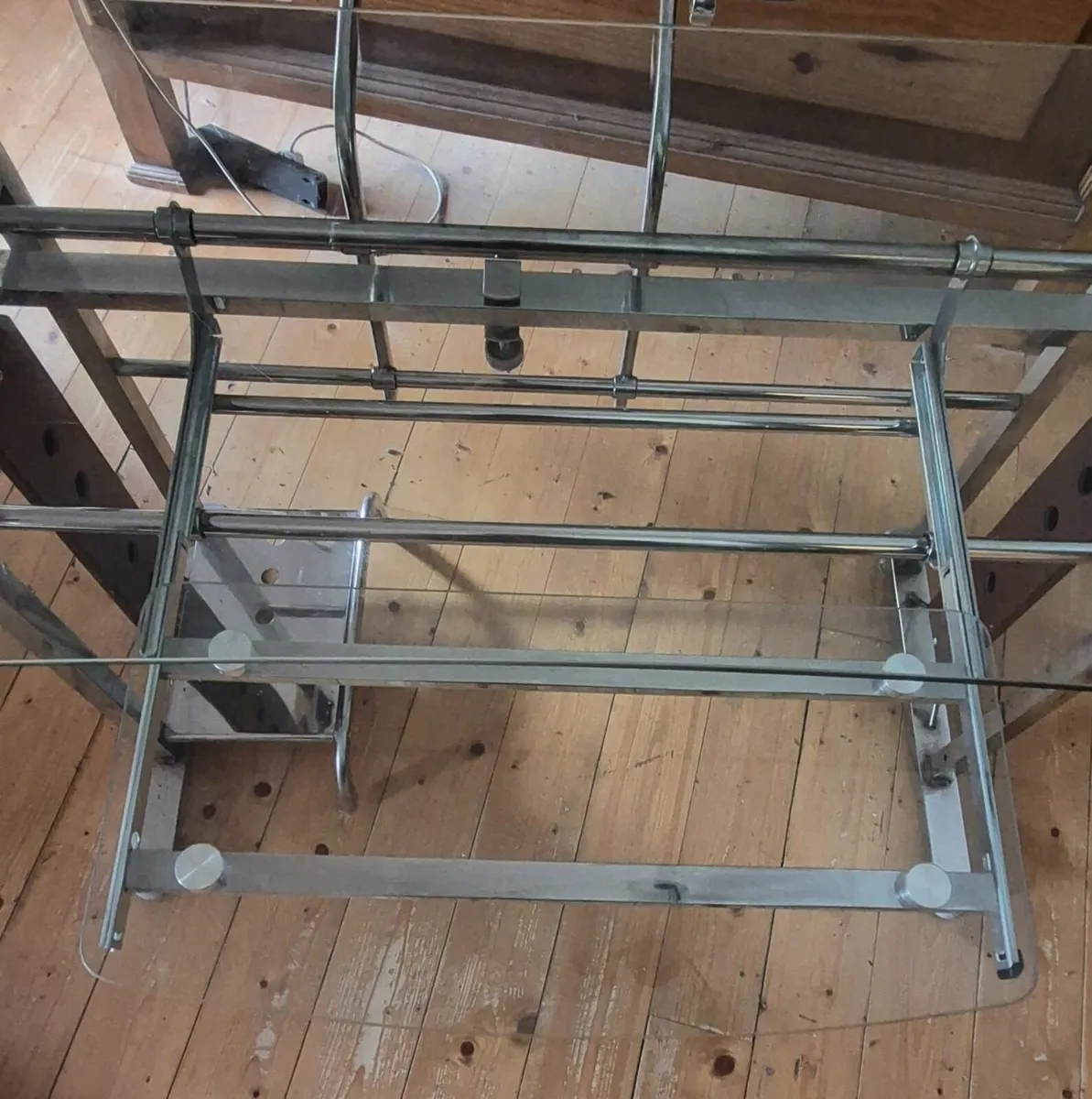 Tempered Glass Chrome Writing Desk - Image 3