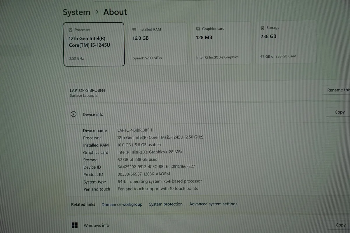 13.5" Microsoft Surface Laptop 5 Black | 16GB RAM - Image 2