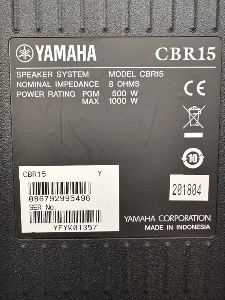 Yamaha CBR15 500W passive speakers - Image 3