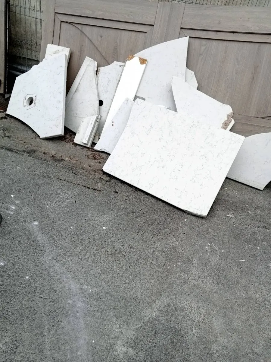 Quartz Worktop Offcut – Carrara Marble Effect - Image 2