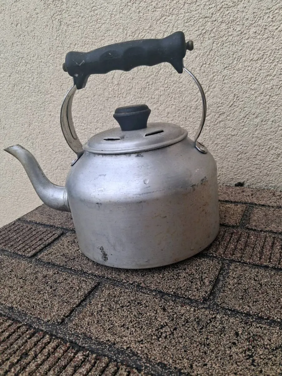 Vintage galvanised kettle