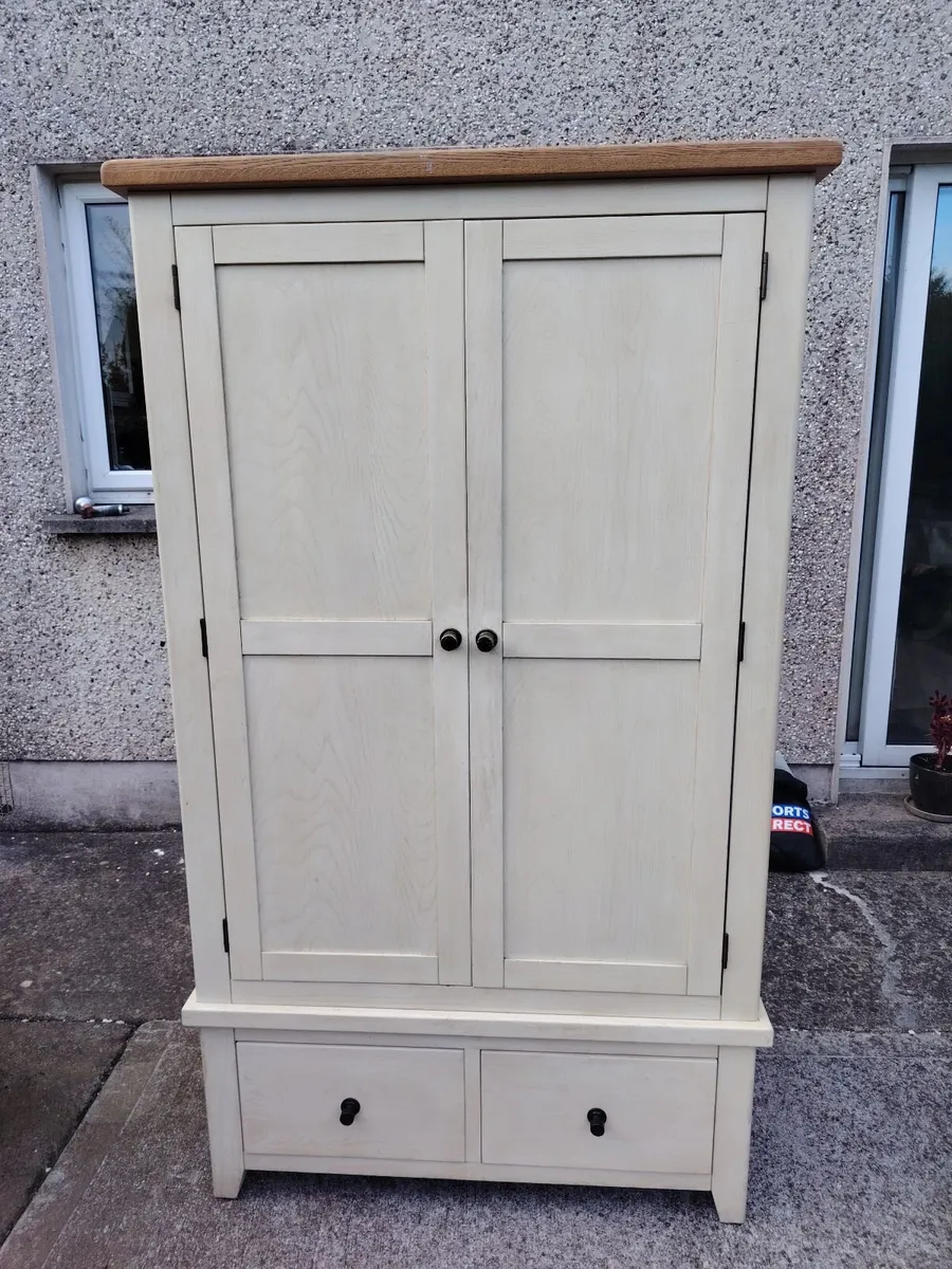 Wardrobe solid cream painted - Image 1