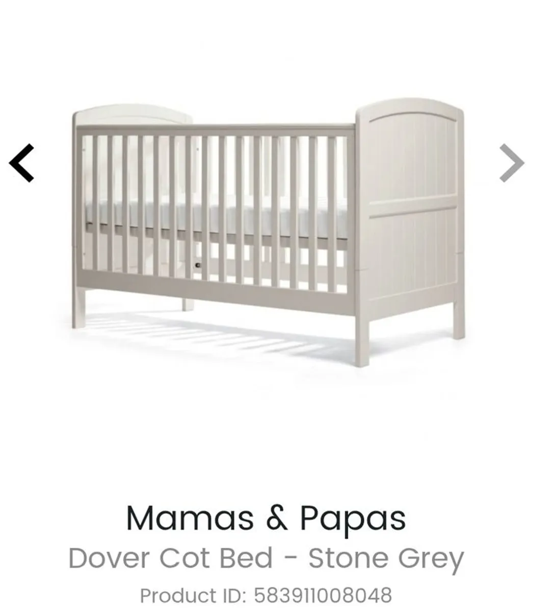 Mama and papas Dover Cot to Toddler Bed - Cool Grey  (pram bundle possible!) - Image 2