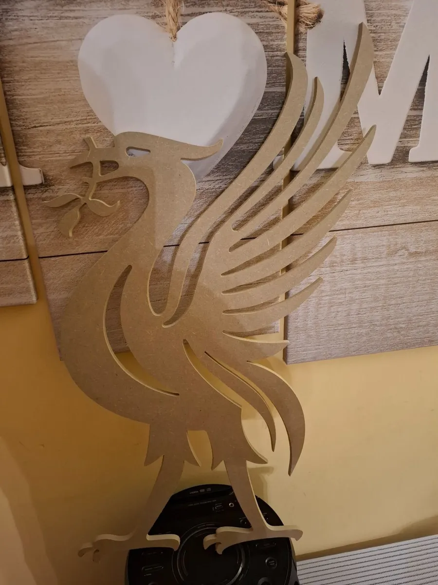 Wood Liverbirds (2) LFC 36" X 22" - Image 2