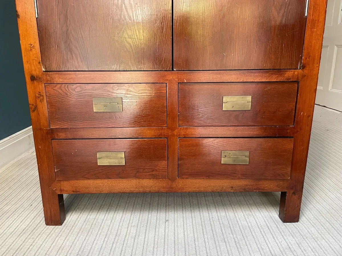 Solid Wood Double Wardrobe with Drawers- 2nd hand - Image 3