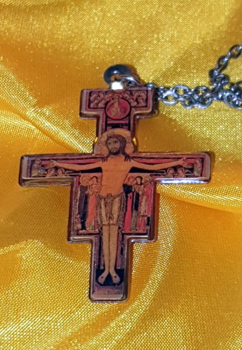 Vintage San Damiano Franciscan Cross Necklace - Image 3