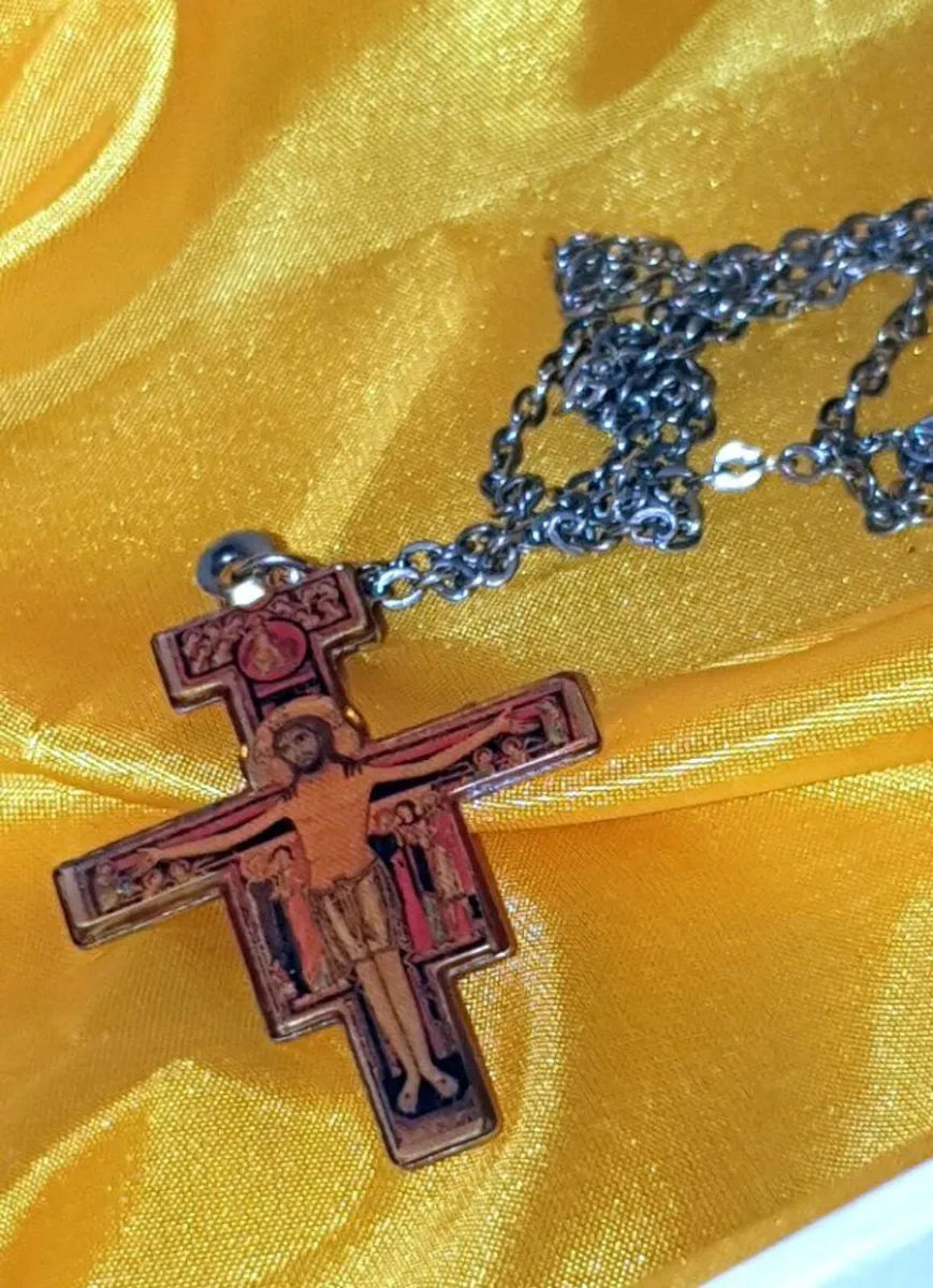 Vintage San Damiano Franciscan Cross Necklace - Image 1