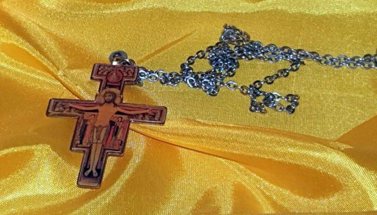Vintage San Damiano Franciscan Cross Necklace - Image 2