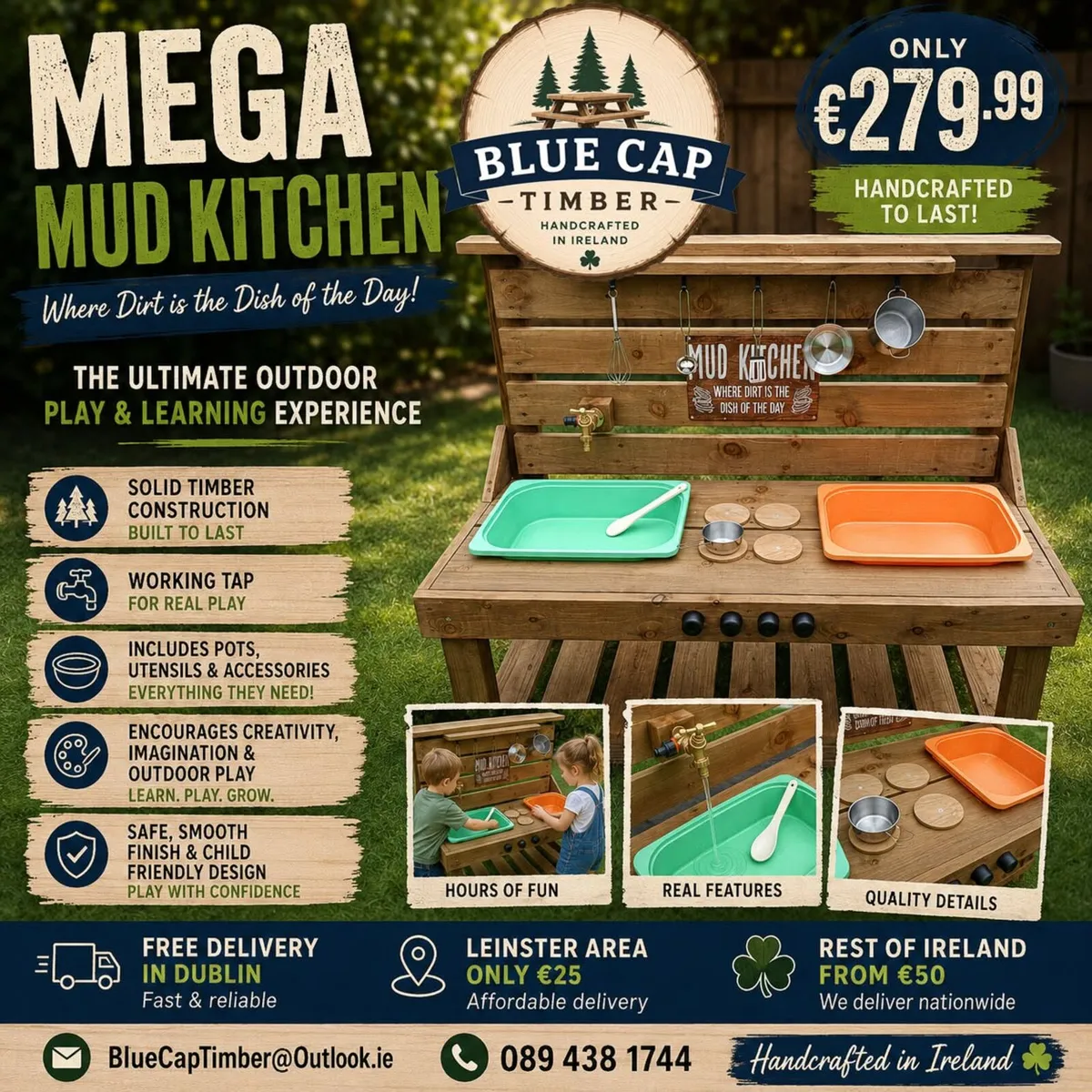 Garden play Mud kitchen & benches - Image 2