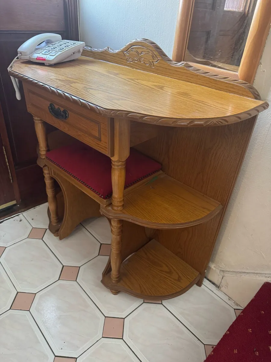 hallway console table with seat - Image 3