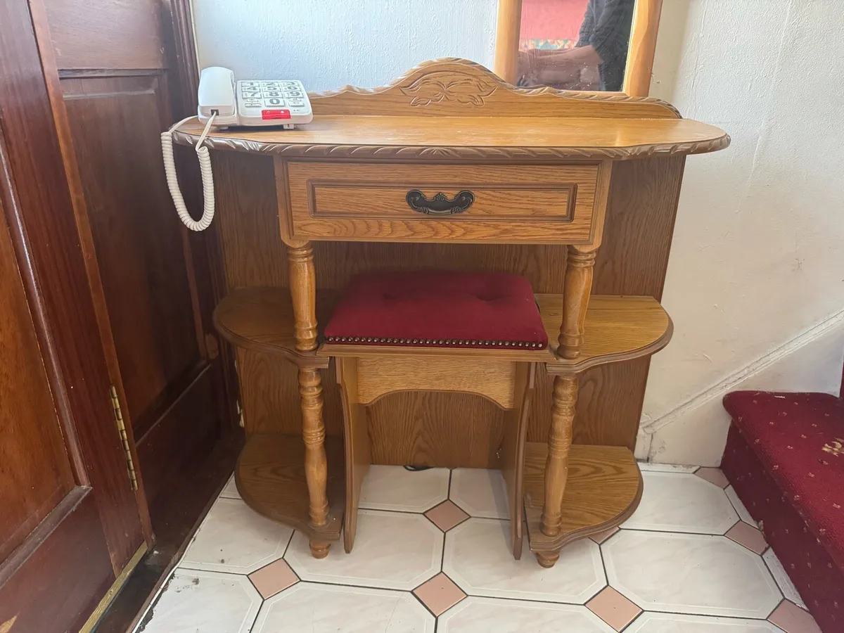 hallway console table with seat - Image 4