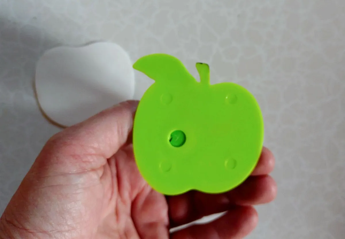 Wall Hook, Plastic Apple, Worm (new). - Image 3