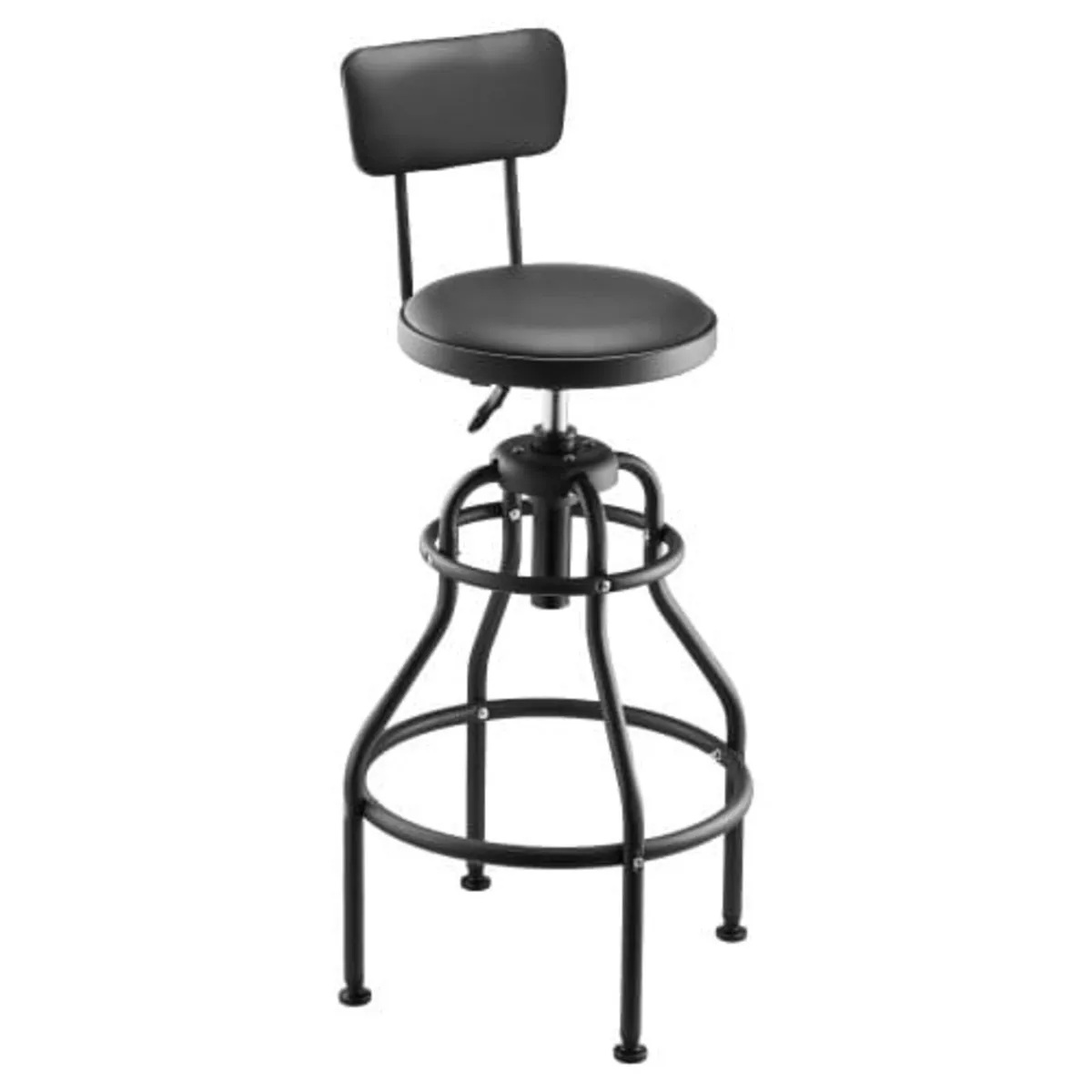 Shop Stool with Backrest, Pneumatic Garage Seat/Wo - Image 1