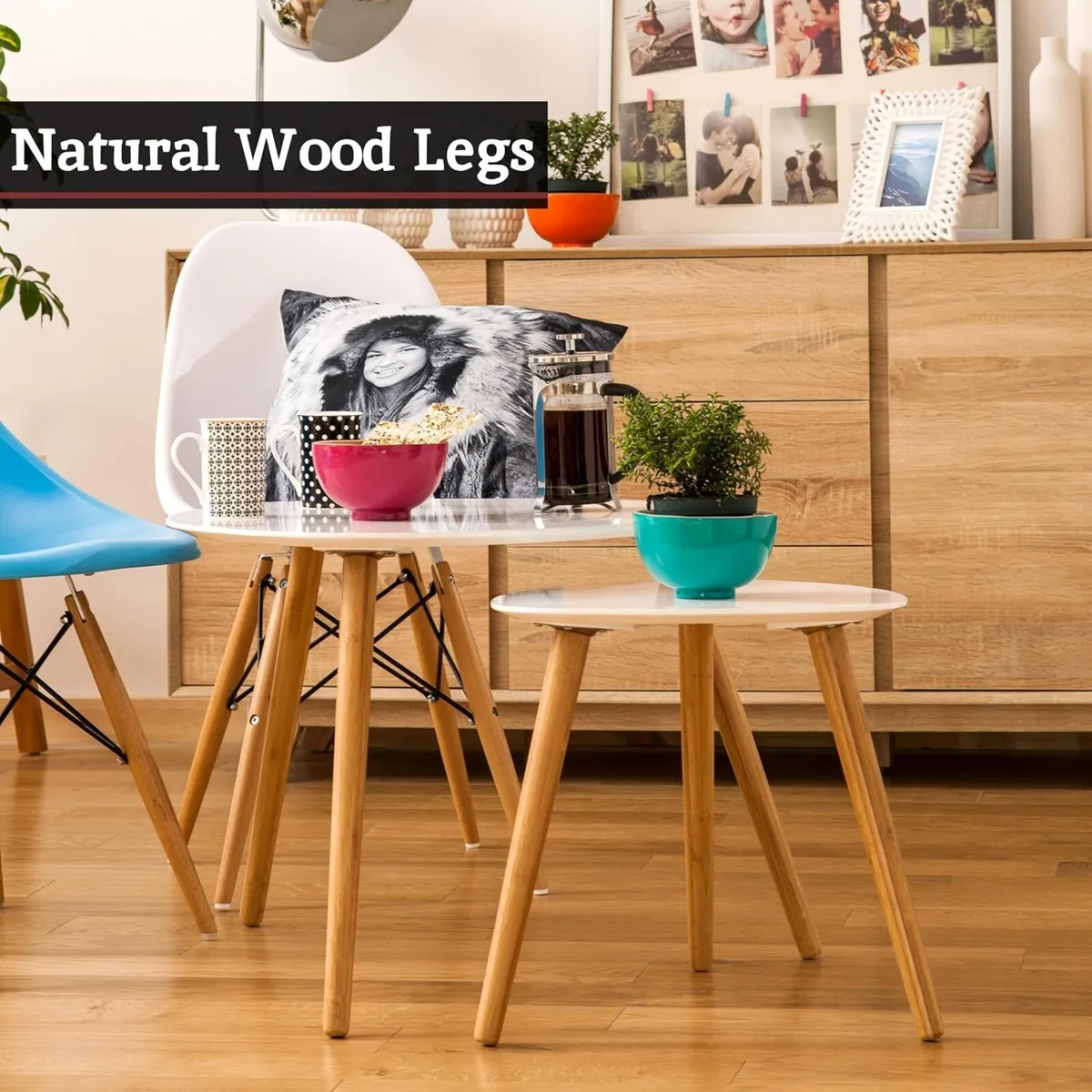 Housewares Nest Tables Top Coffee for Living Room - Image 4