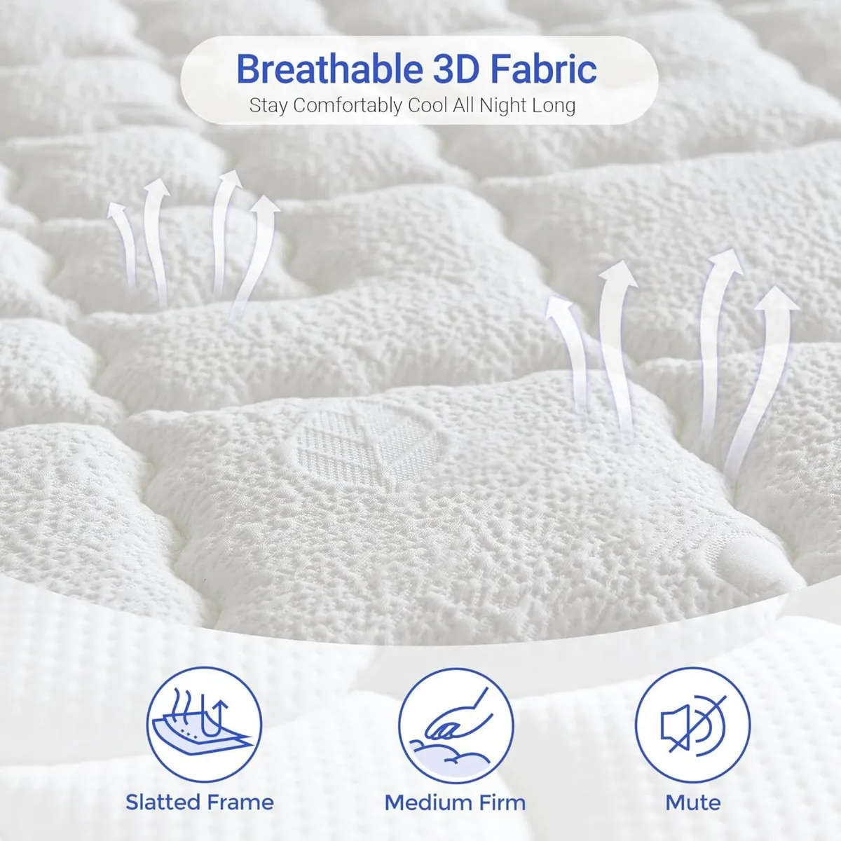 Mattress 10" Memory Foam Pocket Sprung 9-Zone - Image 3