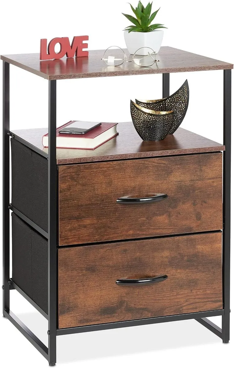 Stand Side Table 2 Drawers - Image 1