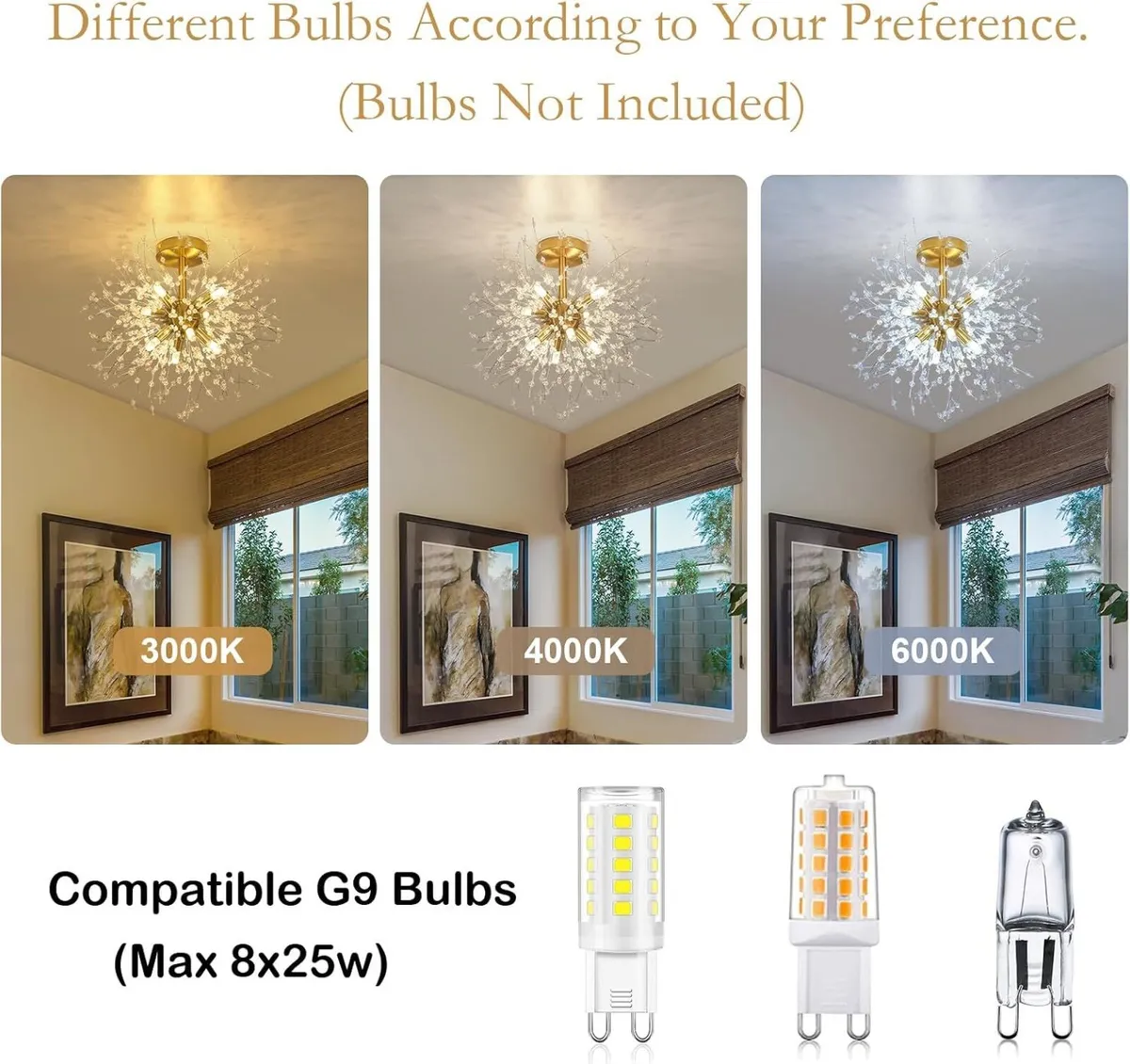 Modern Crystal Chandeliers Ceiling Light Firework - Image 4