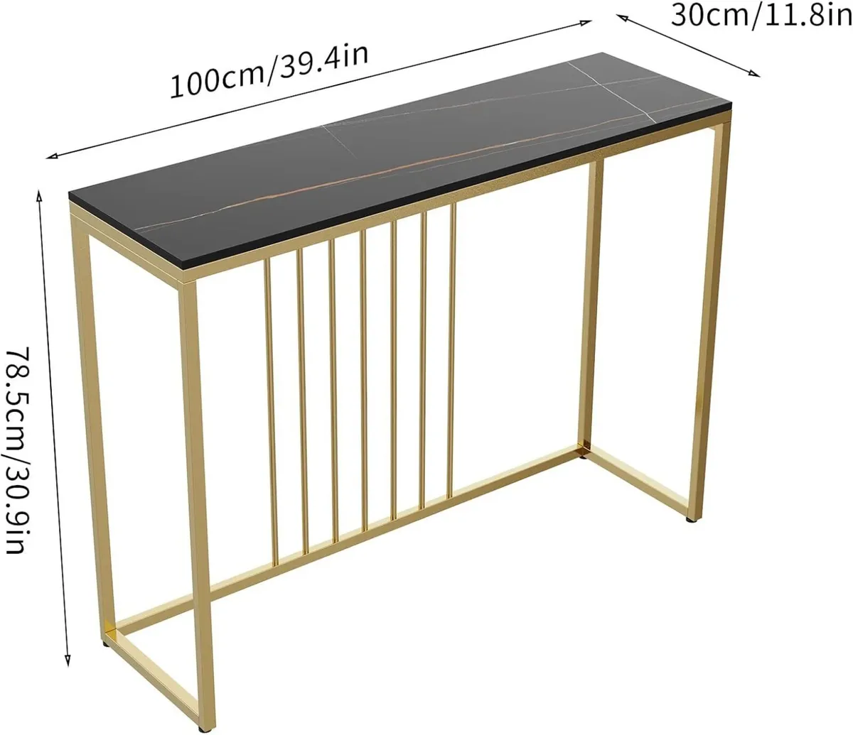 100CM Long Hallway Console Table Sintered Stone - Image 3