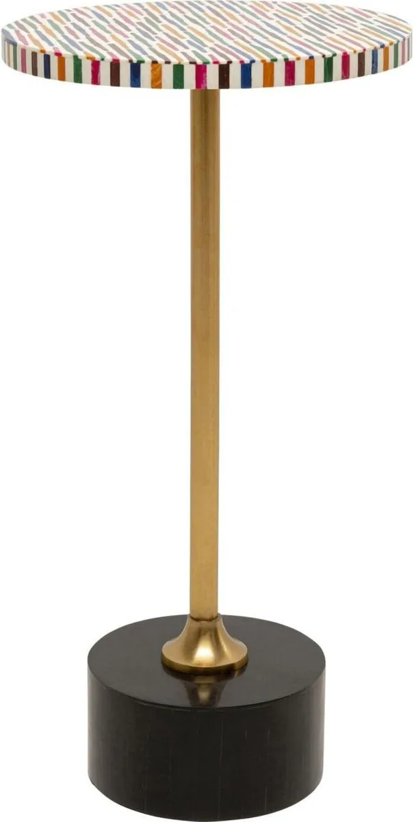 Side Table Domero Geo 25CM Diameter Round Wood - Image 1