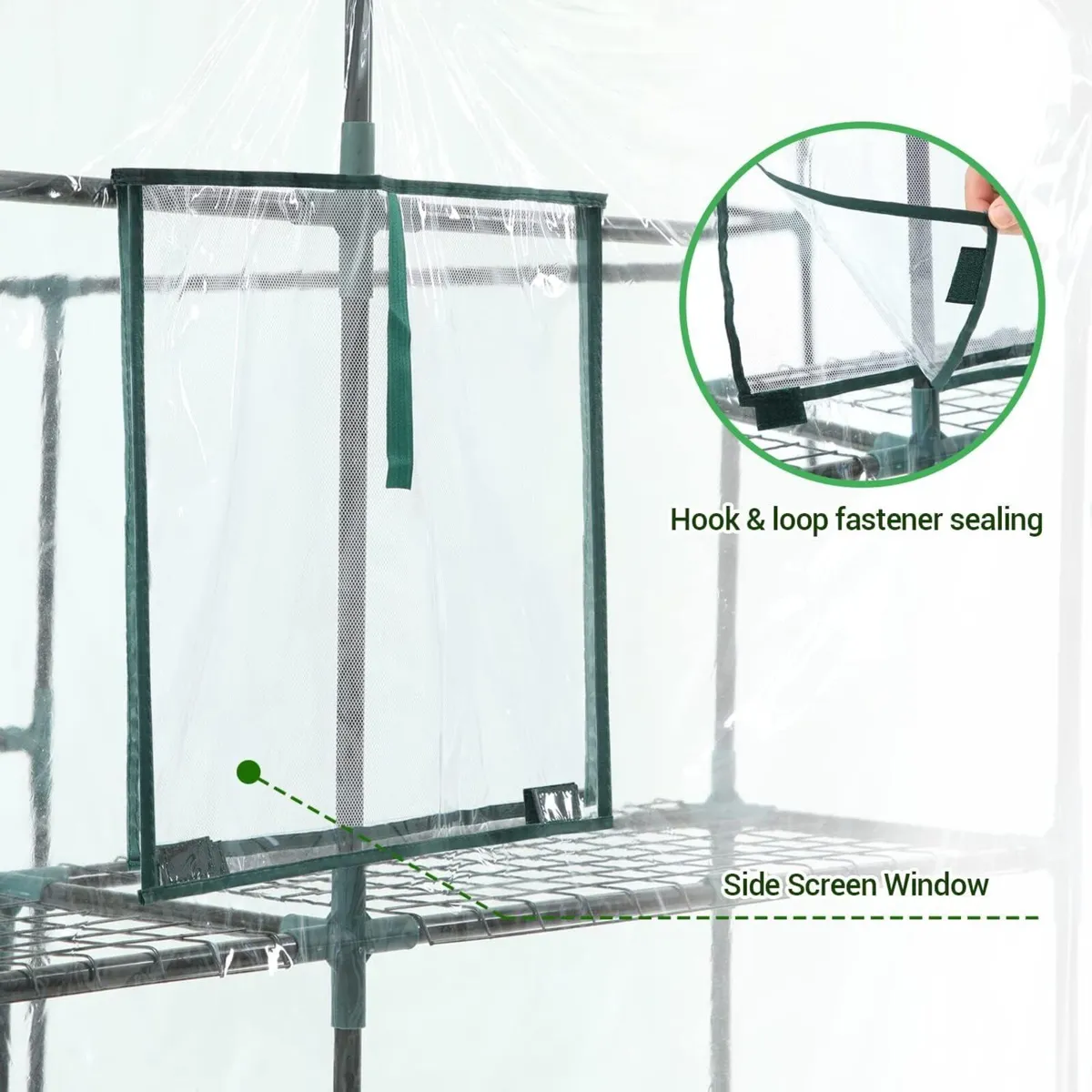 Walk-In Greenhouse 3 Tiers 12 Shelves - Image 4