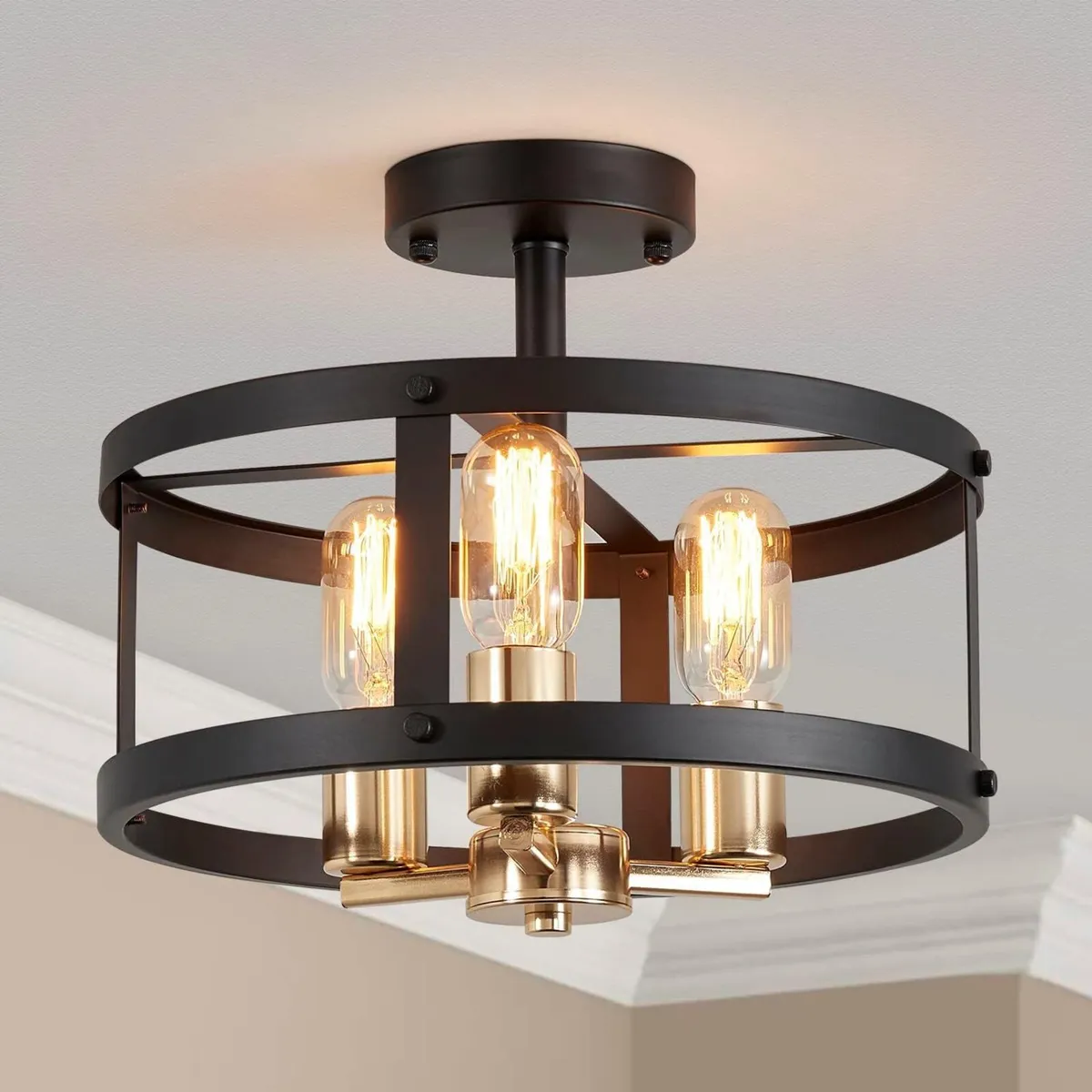 Saint Mossi Vintage Semi Flush Mount Ceiling Light - Image 1