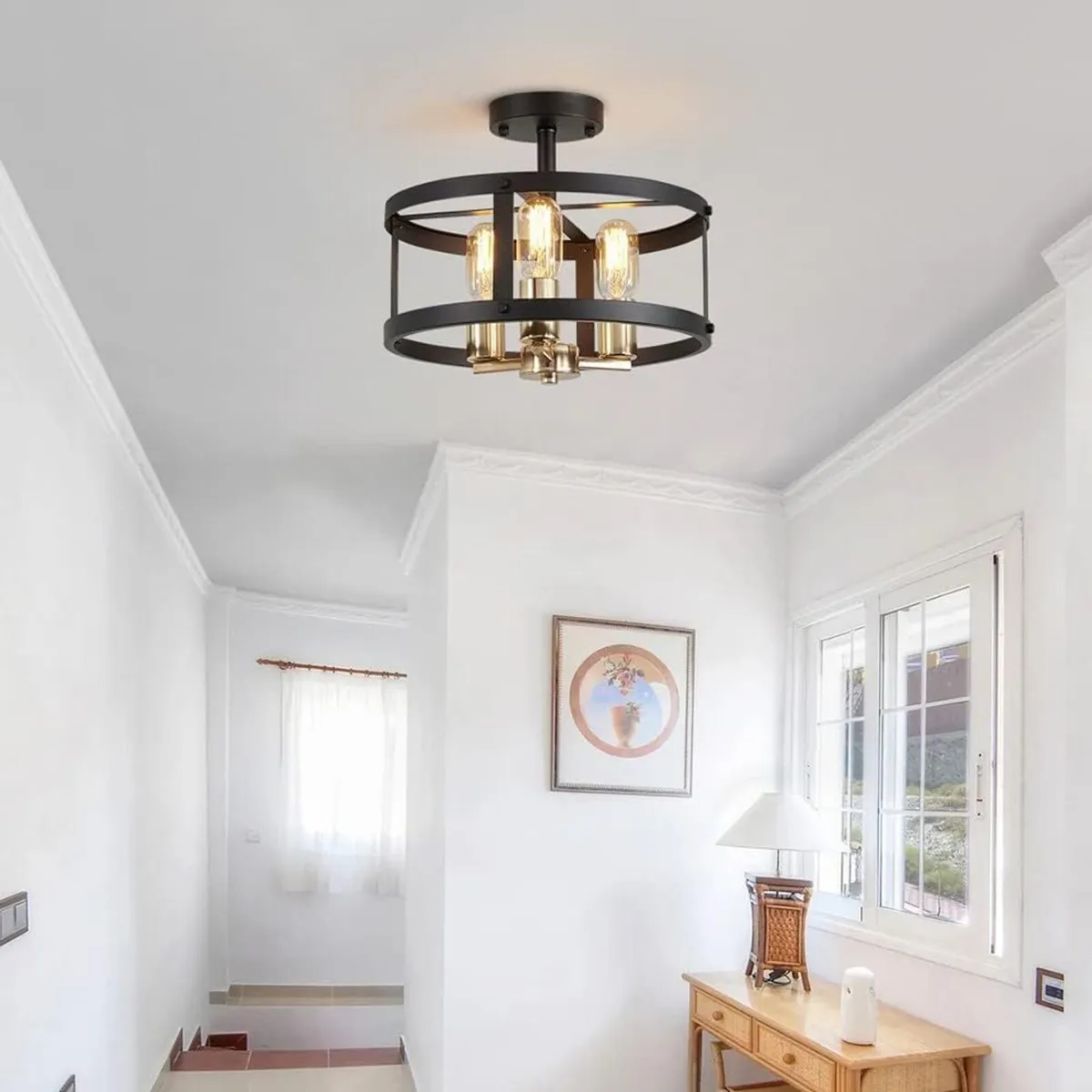 Saint Mossi Vintage Semi Flush Mount Ceiling Light - Image 3