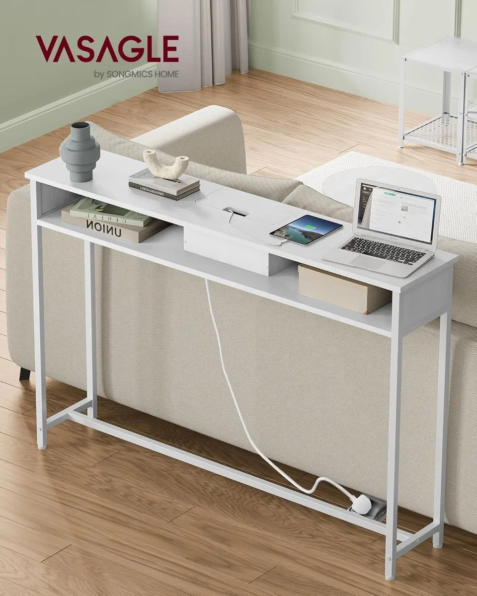 Console Table with Charging Station Slim - Image 3