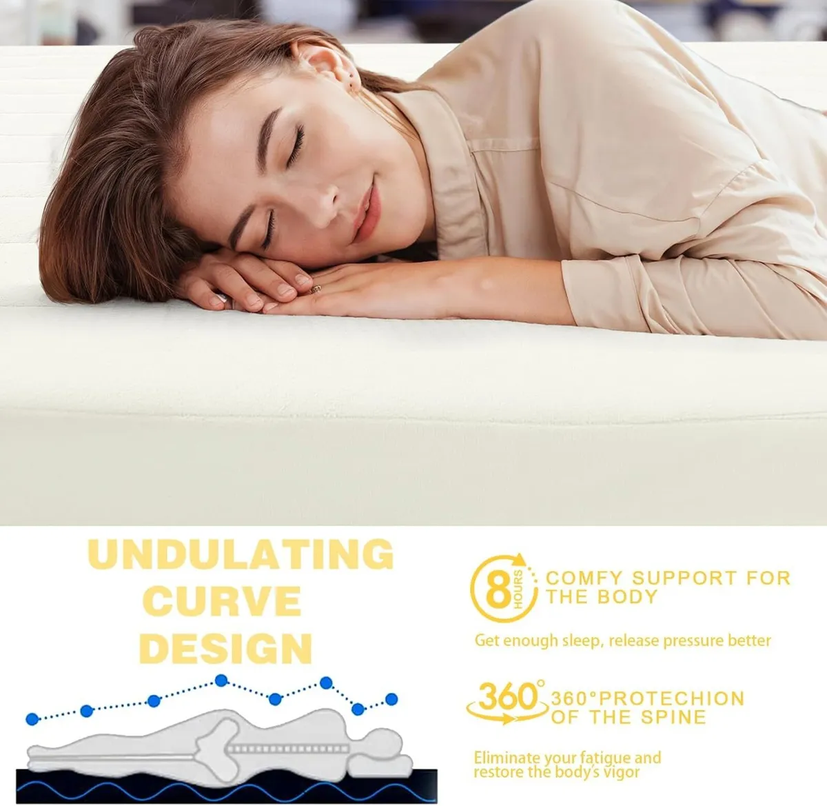 Roll Up Floor Mattress High Density Foam Foldable - Image 3