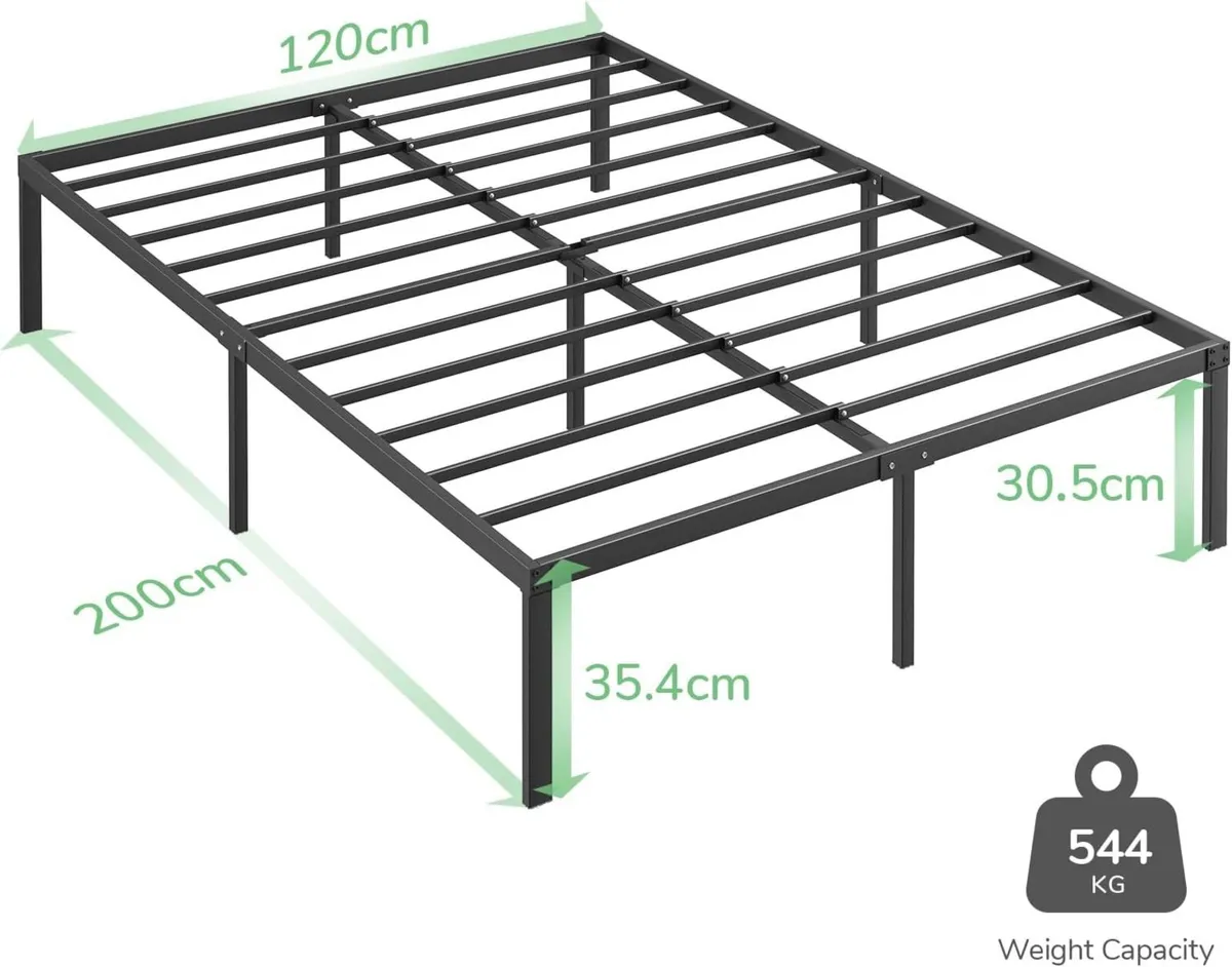 Metal Bed Frame Platform Steel Slat Support - Image 3