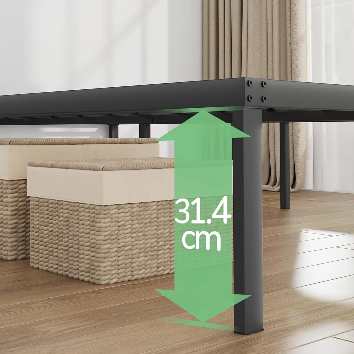 Metal Bed Frame Platform Steel Slat Support - Image 4
