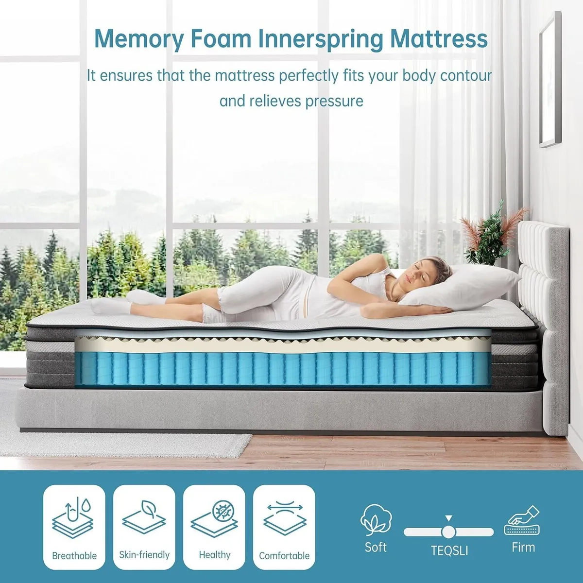 Individually Pocket Sprung Mattress with Soft - Image 4
