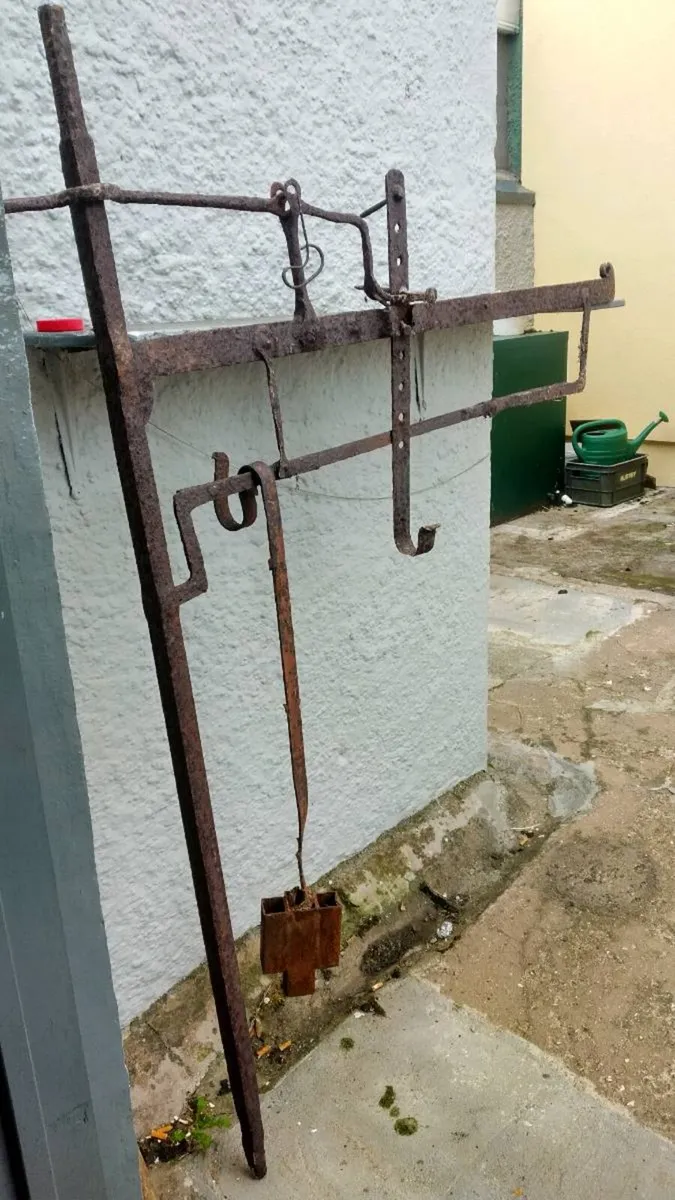 Large antique Chimney fire Crane - Image 1