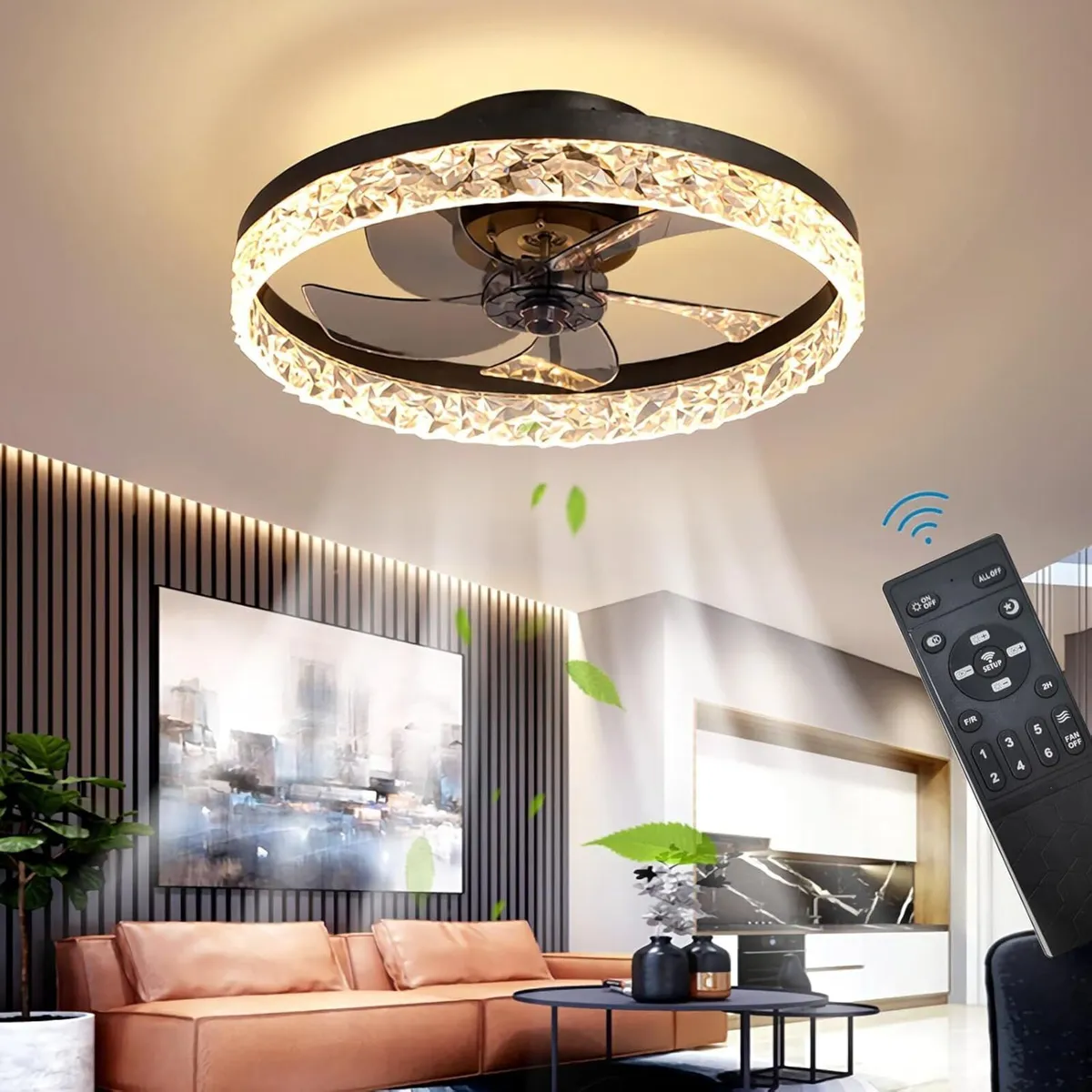 Ceiling Fans with Lights Remote Control Modern - Image 1