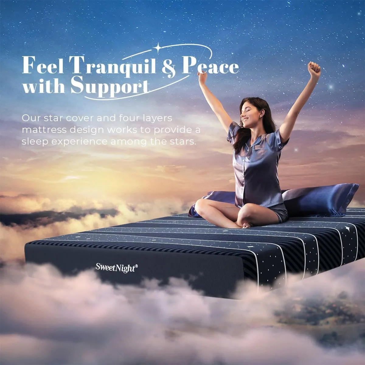 Mattress 9.8 Inch Advanced Foam Bamboo Pocket - Image 3
