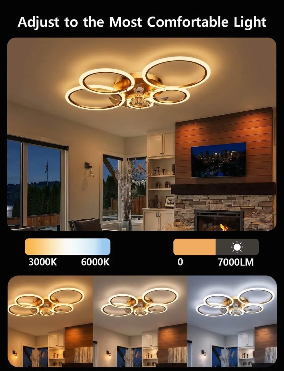 Ceiling Fan with Light Memory Function 100CM - Image 2