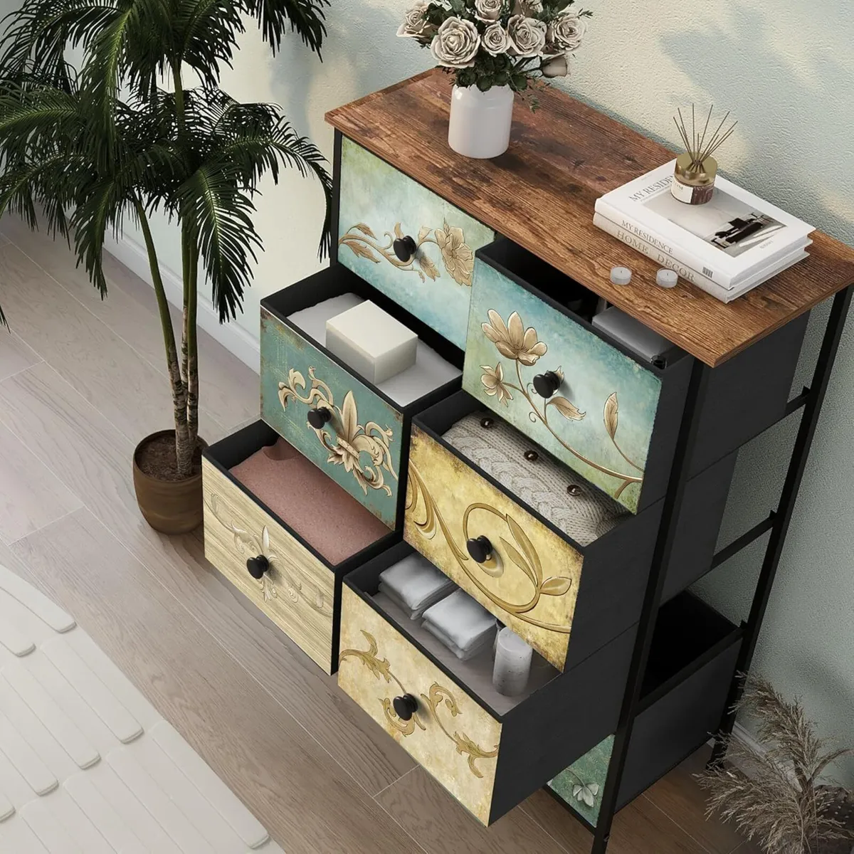 Chest of Drawers with 8 Bohemian Dressing Table - Image 4