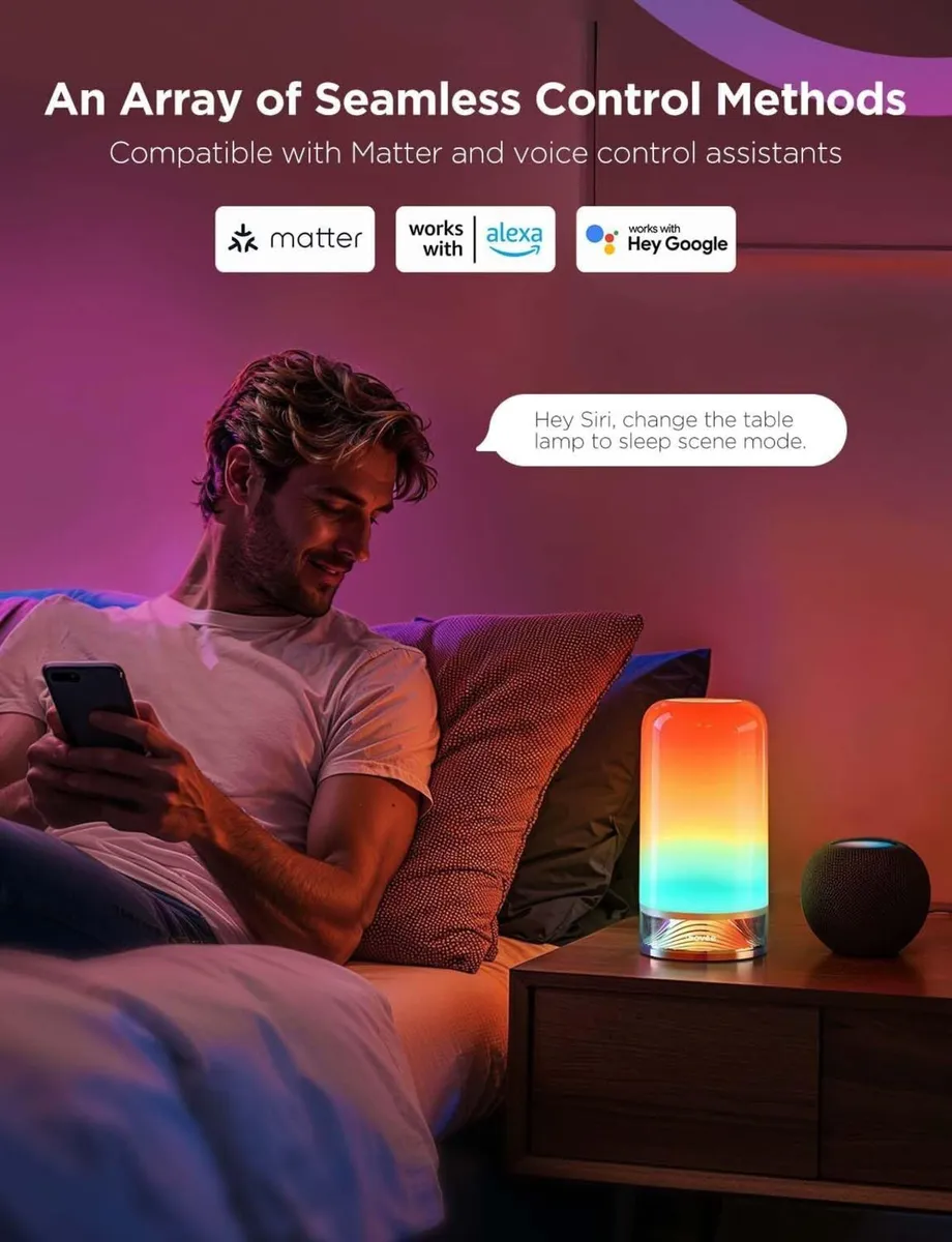 Bedside Touch Table Lamp Rgbicww Matter Alexa - Image 4